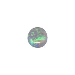grau gruener runder Opal Edelstein